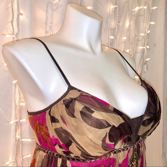 NICOLE MILLER ⭐️ 100% Silk Spaghetti Strap Dress - Picture 3 of 10